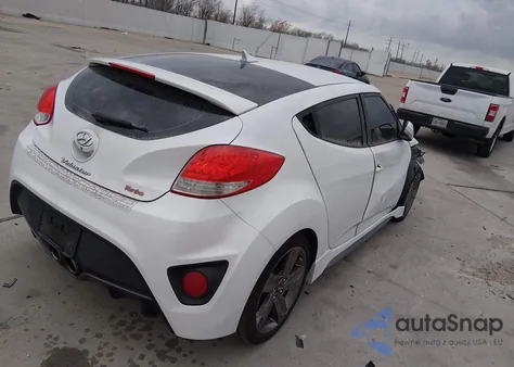 2014 Hyundai Veloster Turbo W/Blue из США, поврежденный, VIN KMHTC6AE3EU206314